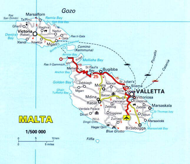 Malta strase karte